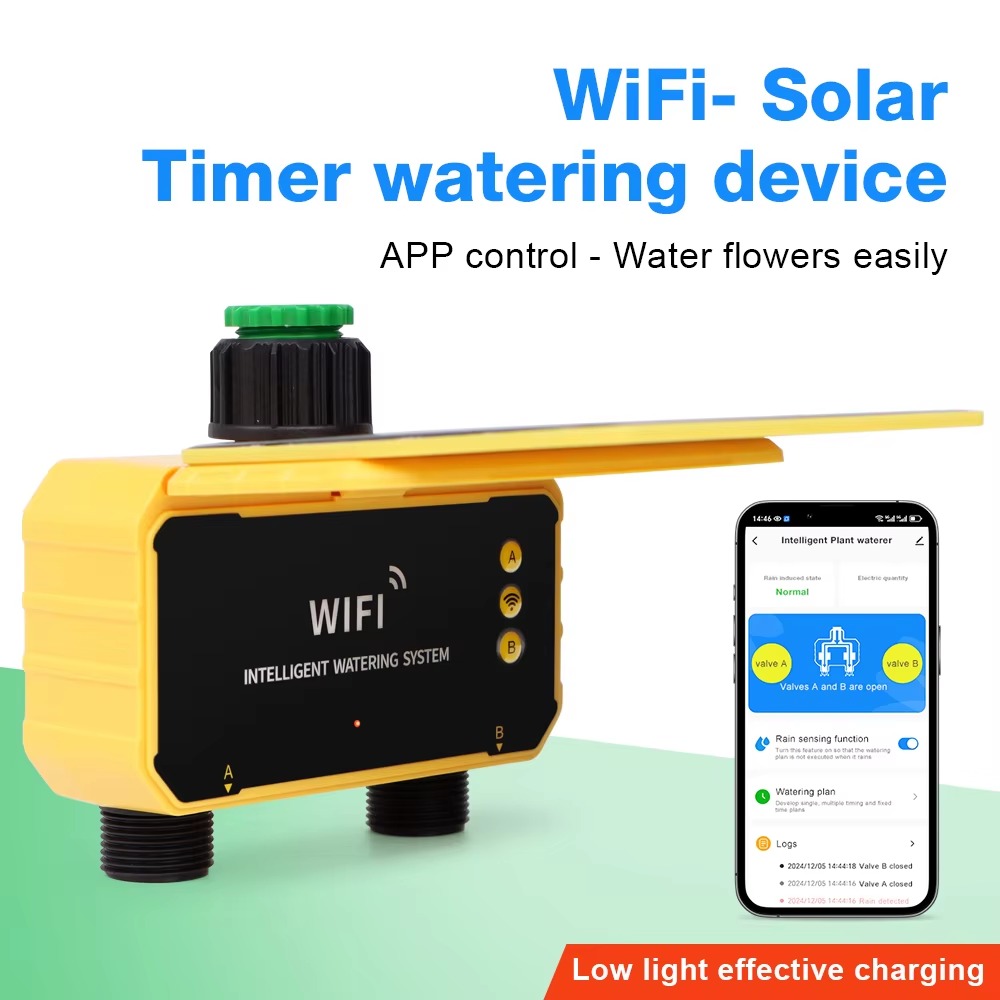 Wifi Irrigation Timer - 1/2 Outlets WIFI Solar Irrigation Timing