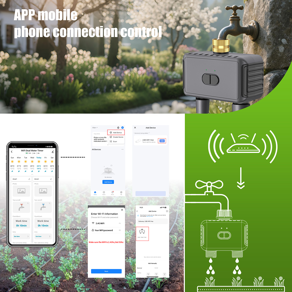 Wifi Automatic Water Timer Dua - огляд і ціна Wifi Irrigation Timer