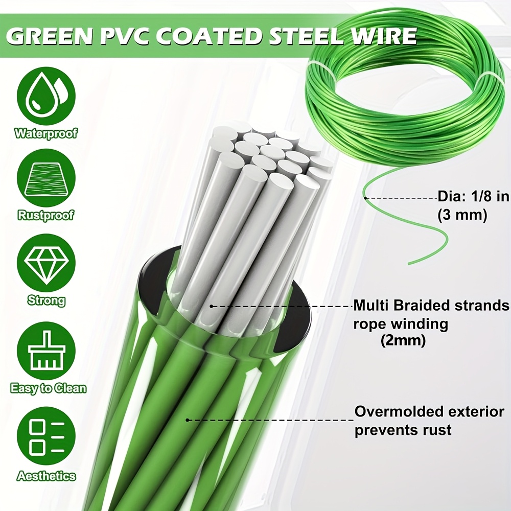 1/8 Inch (3mm Diameter) Green  - огляд і ціна Smart Garden Fence
