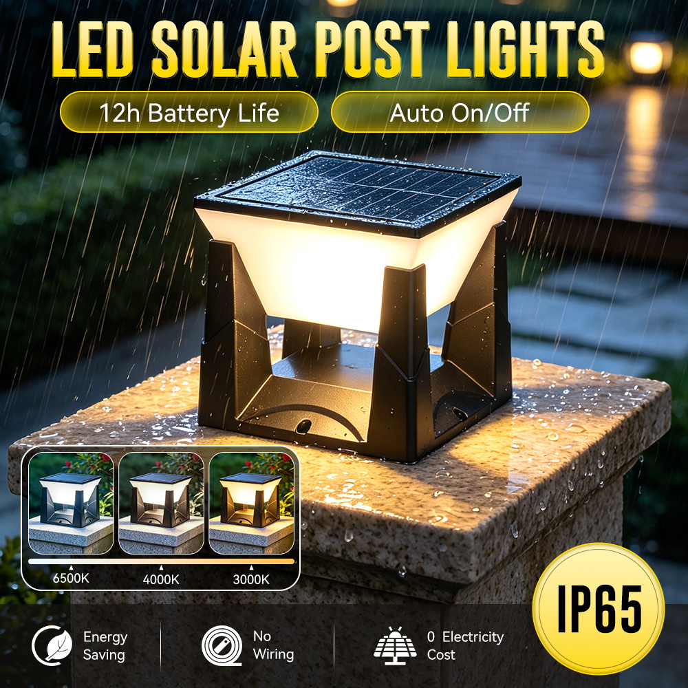 3-Color Solar Post Light IP65  - огляд і ціна Smart Garden Fence