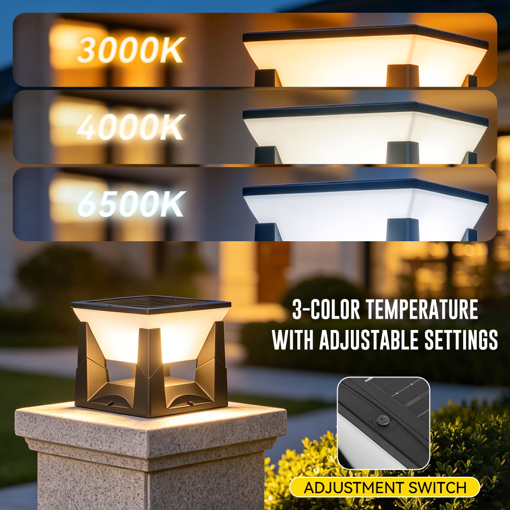 3-Color Solar Post Light IP65  - огляд і ціна Smart Garden Fence