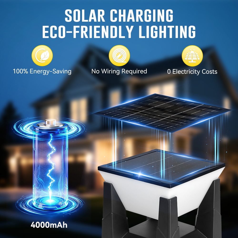 3-Color Solar Post Light IP65  - огляд і ціна Smart Garden Fence