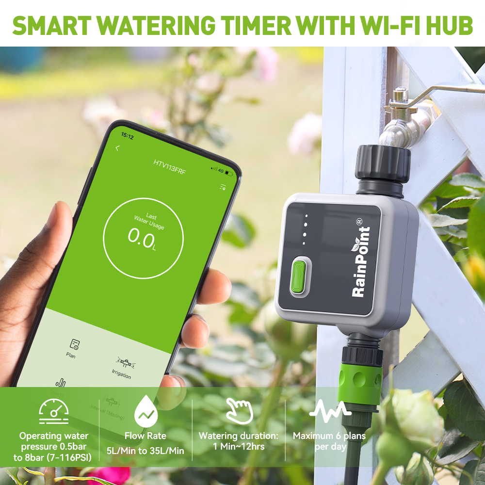 RAINPOINT 1-Zone Wireless Smar - огляд і ціна Smart Garden Hose Valve