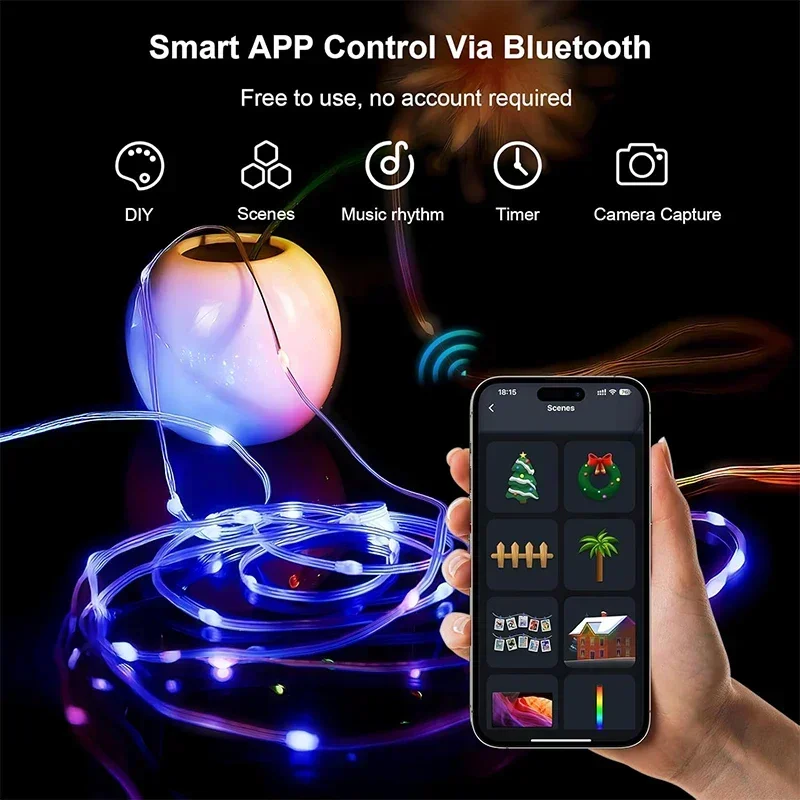 DIY RGBIC Smart String Lights  - огляд і ціна Smart Garden Festoon Lights