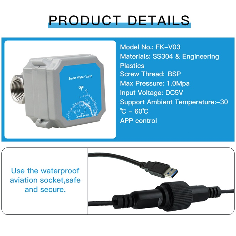 DN20/DN25 Smart-Water Valve Wi - огляд і ціна Smart Garden Hose Valve