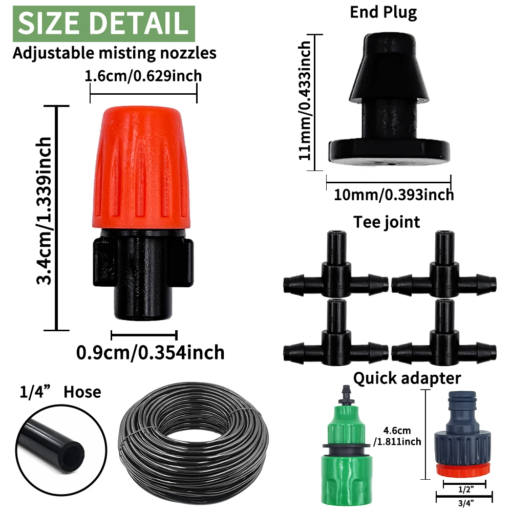 Fog Nozzles Irrigation Kit 5M- - огляд і ціна Smart Garden Hose