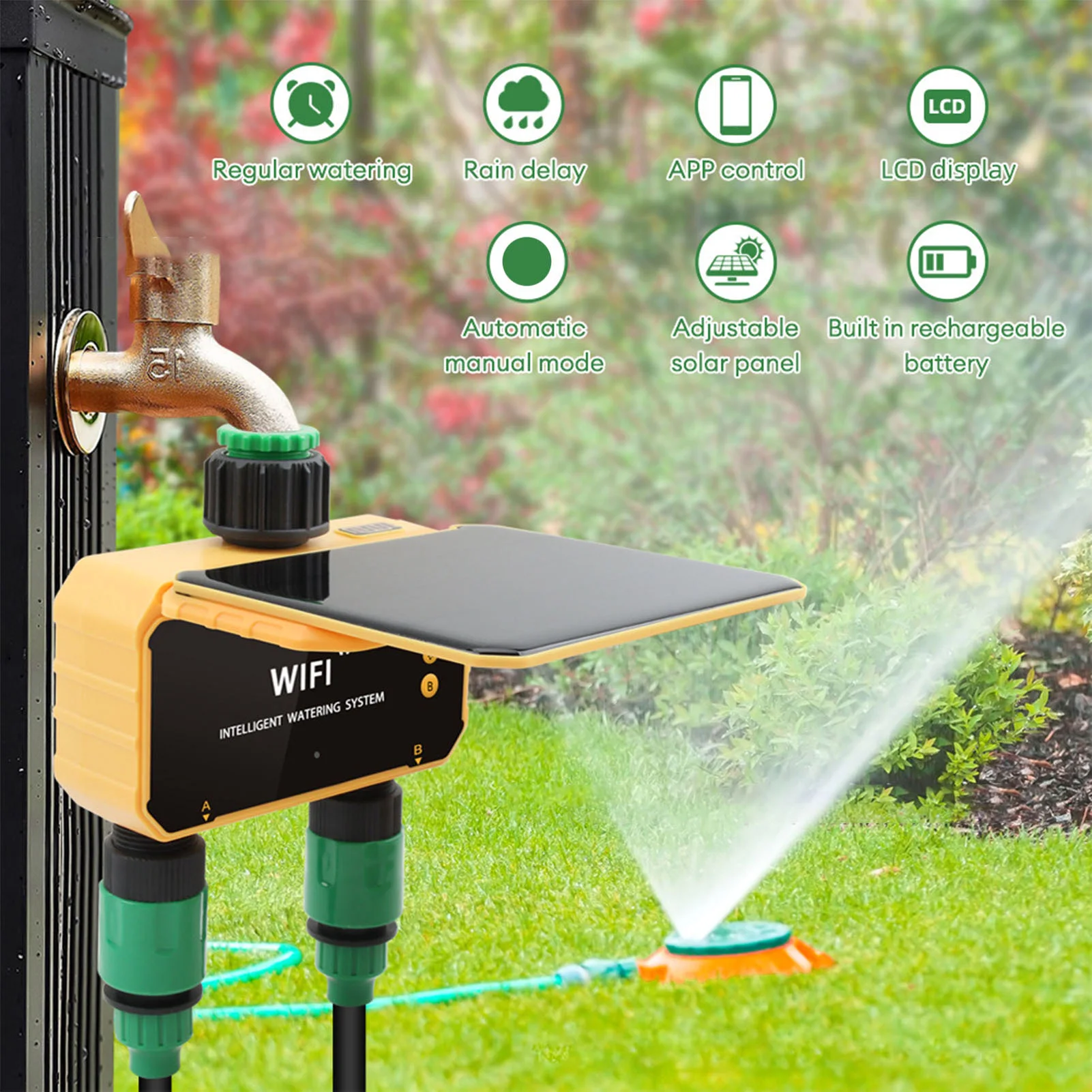 Solar WiFi Smart Irrigation Ti - огляд і ціна Wifi Irrigation Timer