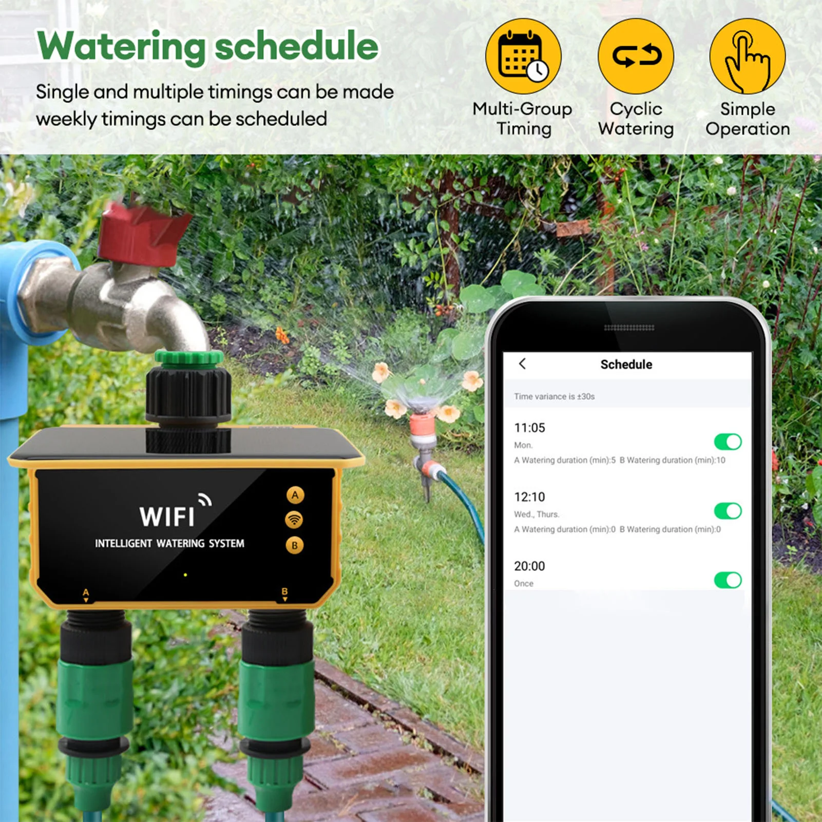 Solar WiFi Smart Irrigation Ti - огляд і ціна Wifi Irrigation Timer