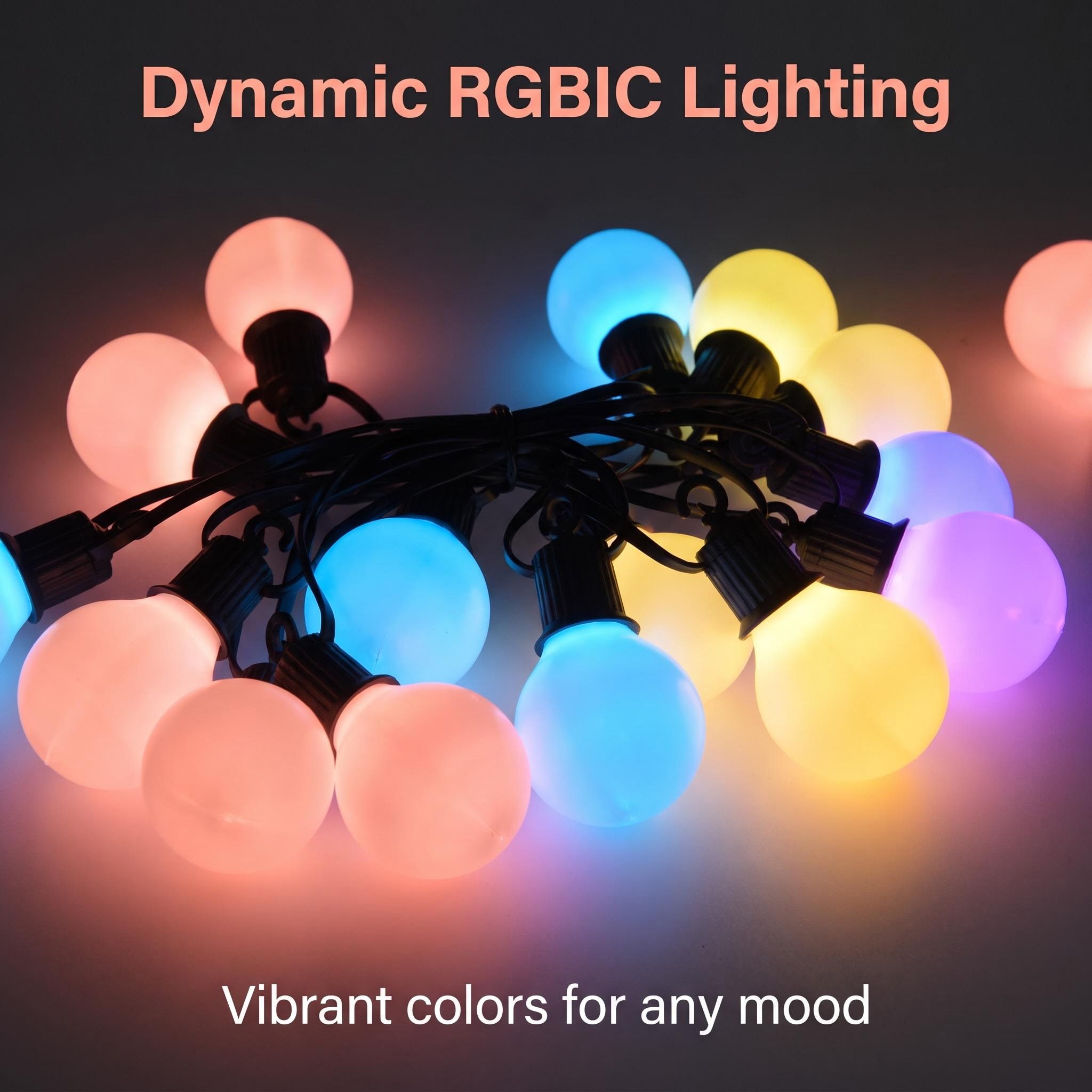 Smart WIFI G40 LED Bulb String - огляд і ціна Smart Garden Festoon Lights