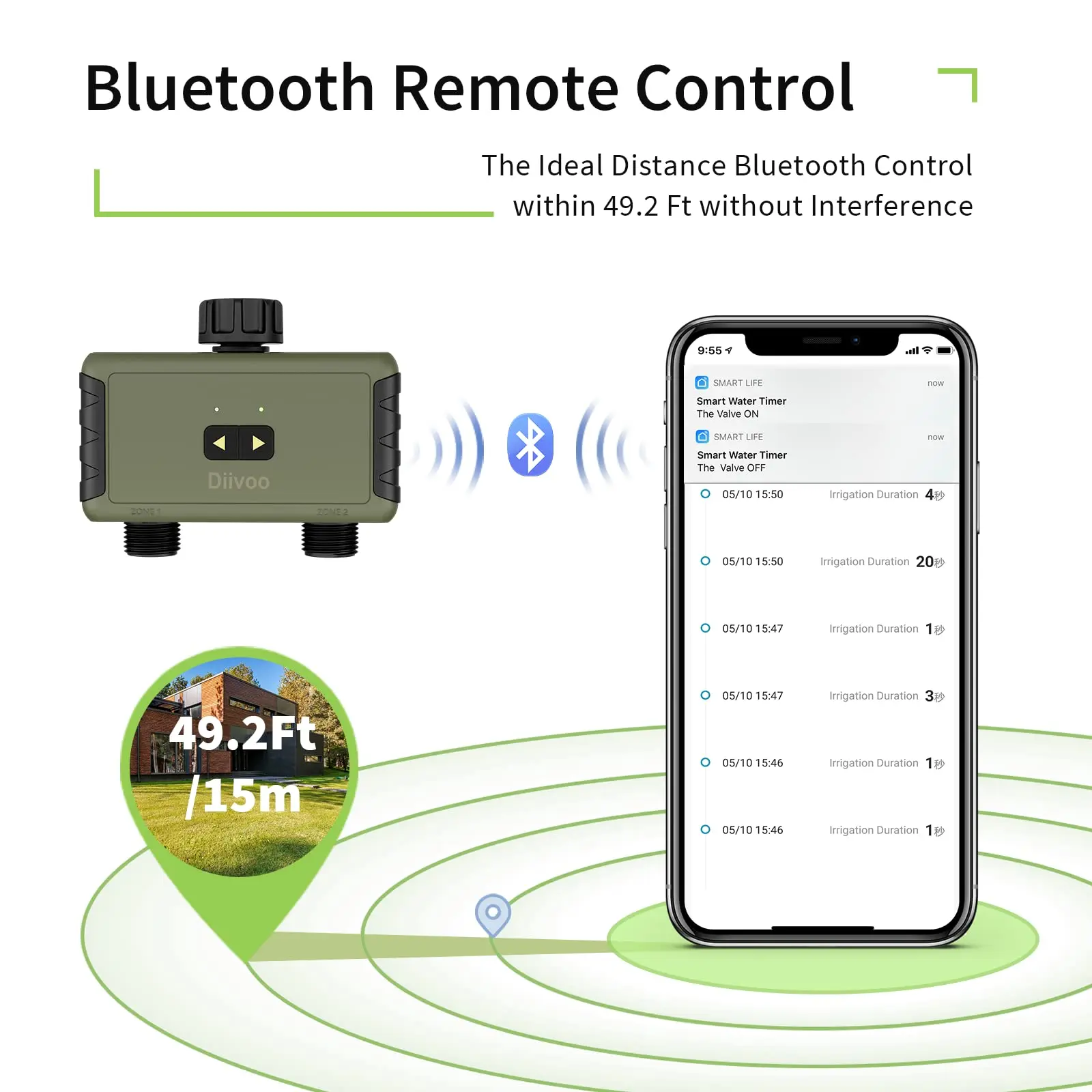 Diivoo Timed Sprinkler for Blu - огляд і ціна Smart Garden Hose